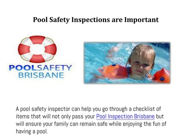 Pool safety inspections are important