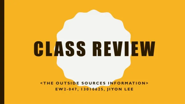 Class Review