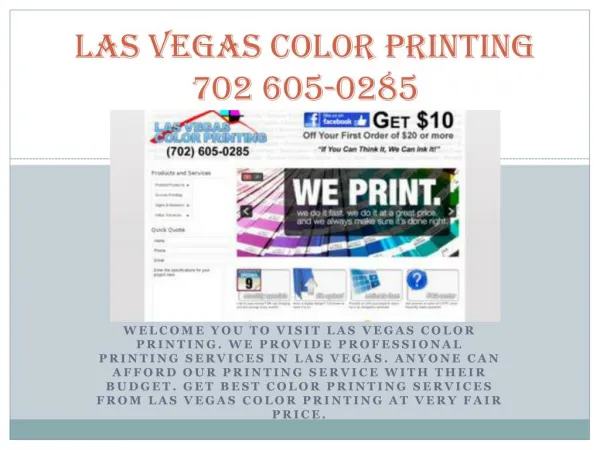 Best Color Printing Company in las vegas, nevada