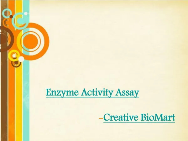 Enzyme Activity Assay in Creative BioMart