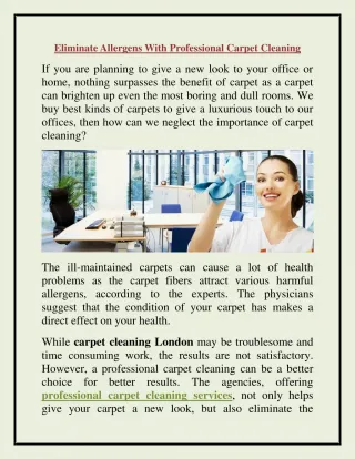 Professional carpet cleaning services - slide 1