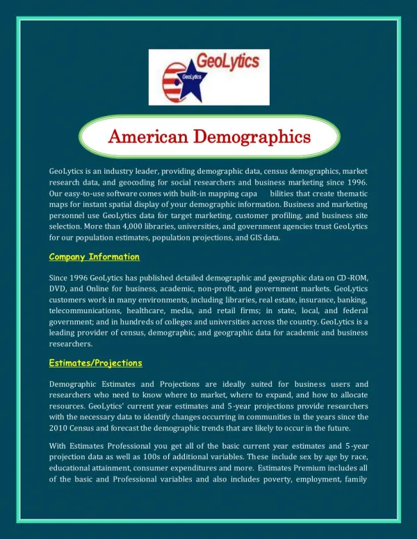 American Demographics