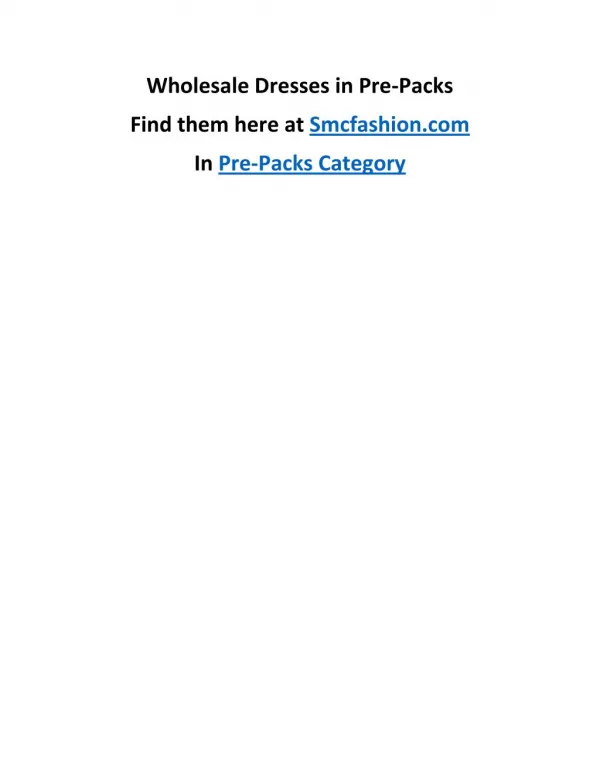 Smcfashion.com - wholesale dresses per-packs