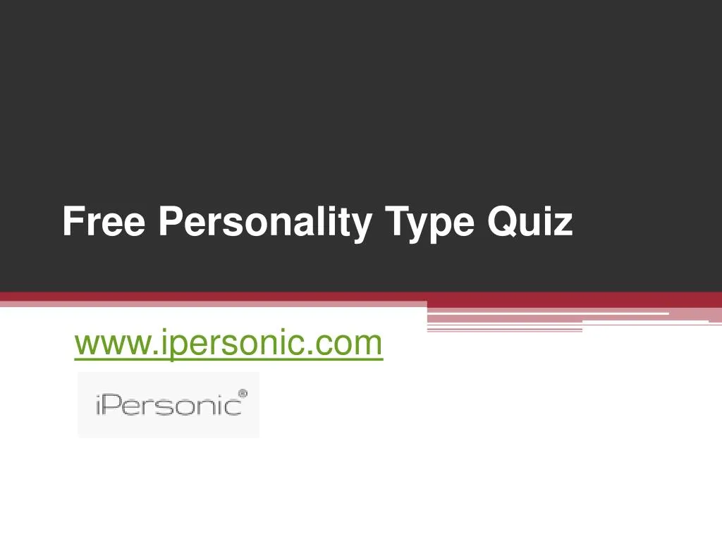 free personality type quiz