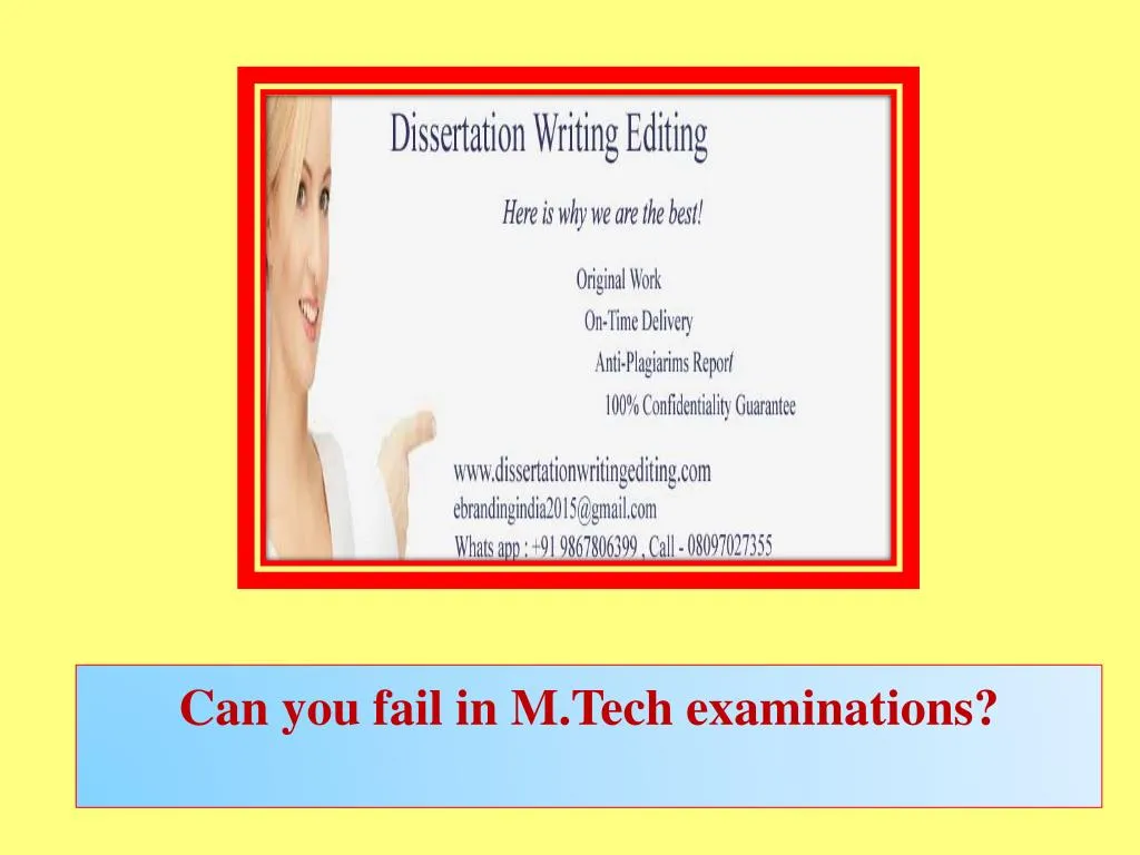 can you fail in m tech examinations