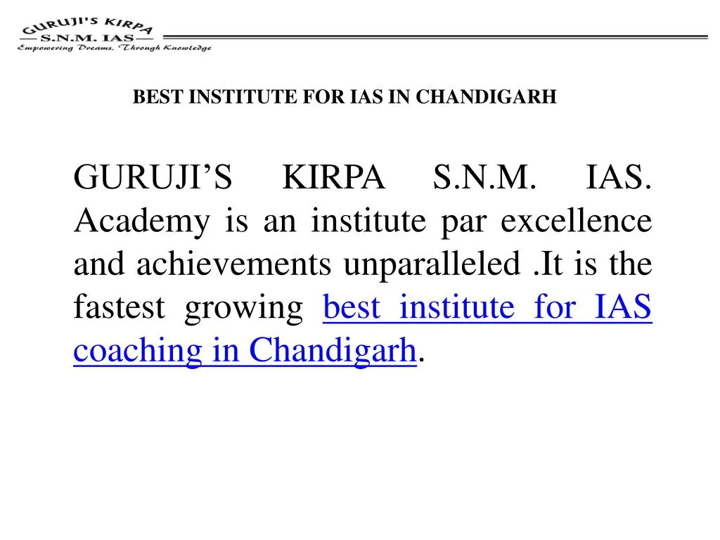 best institute for ias in chandigarh