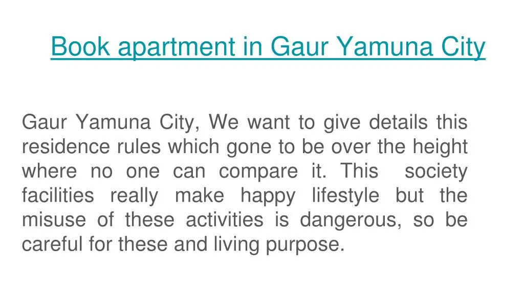 book apartment in gaur yamuna city