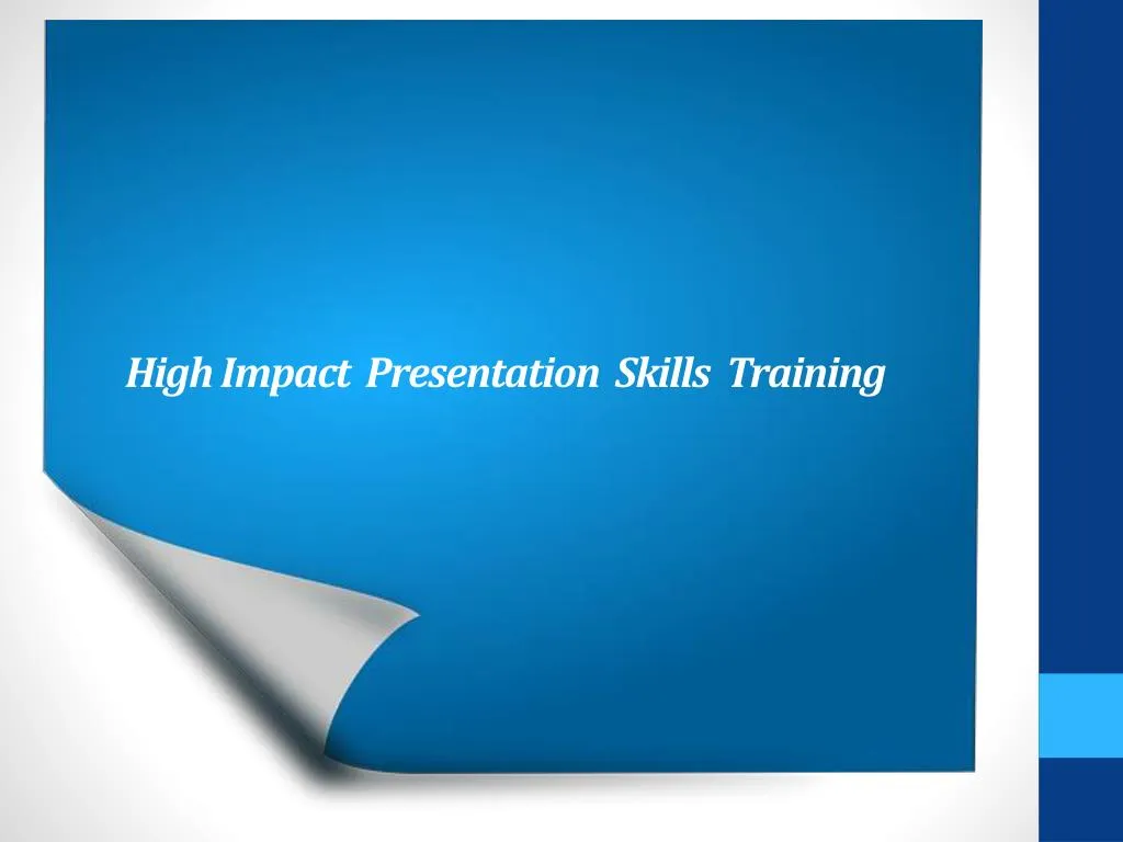 high impact presentation skills training