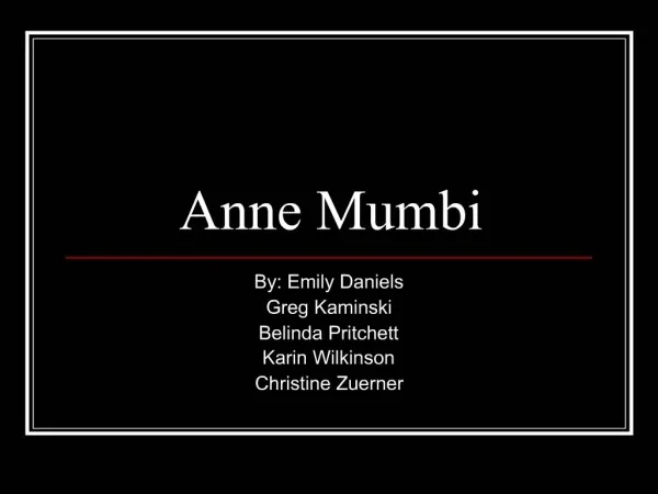 Anne Mumbi