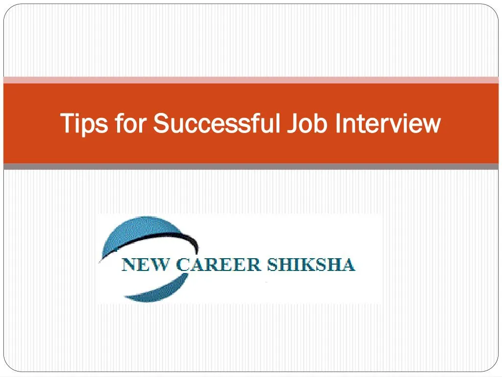 tips for successful job interview