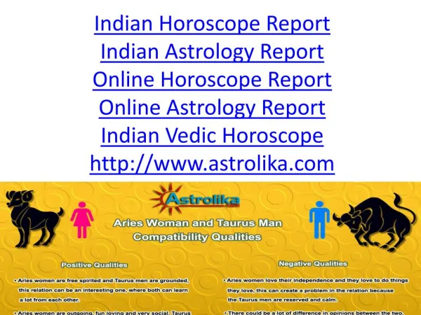 Indian Horoscope Report - Astrolika.com