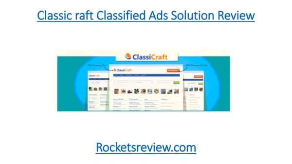 ClassiCarft WordPress Classified Ads Solution Review