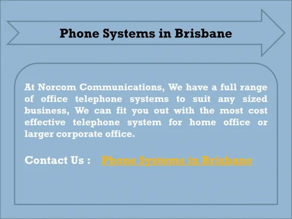 Phone Systems in Brisbane - Norcom Communications