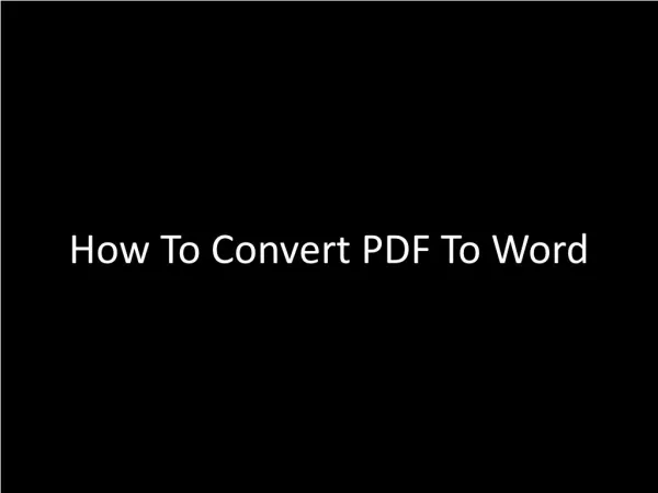 Online Convert - PDF To Word Converter