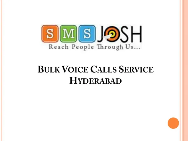 Voice SMS Services providers in Hyderabad