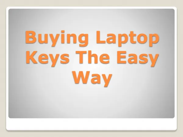 Buying Laptop Keys The Easy Way