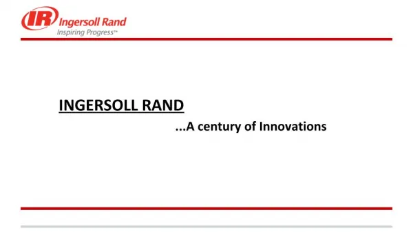 IngersollRand Products Introduction