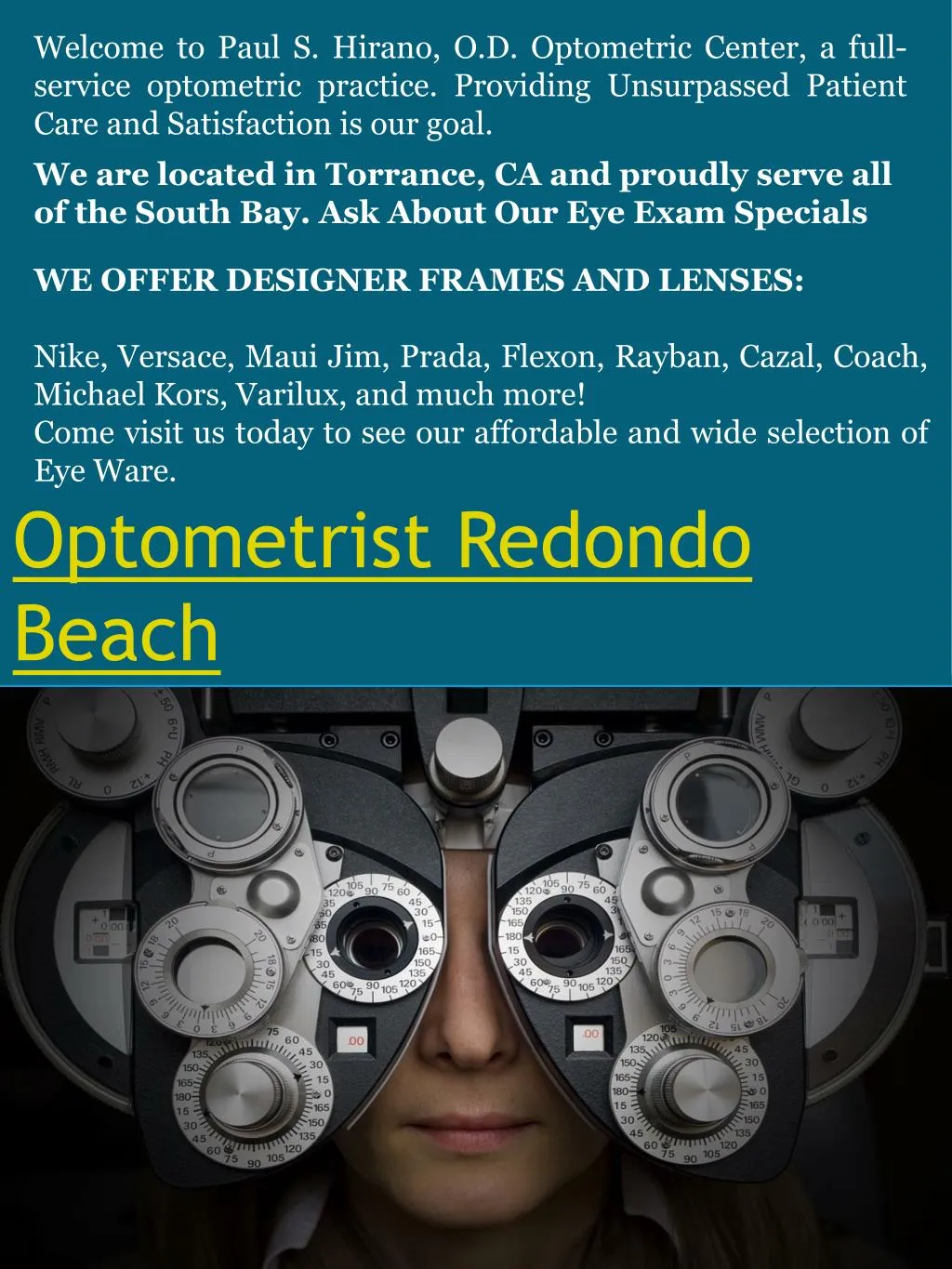 optometrist redondo beach