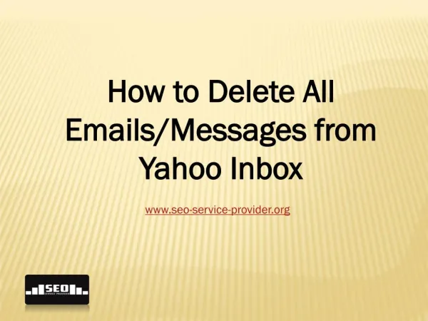 How to Delete All Emails/Messages from Yahoo Inbox