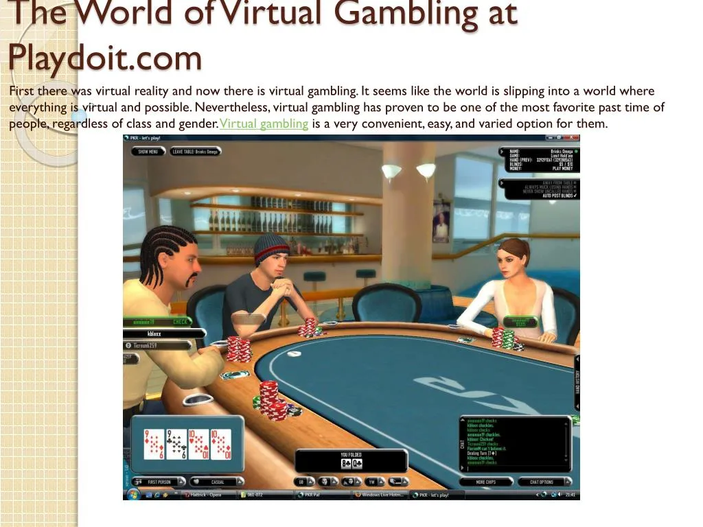 the world of virtual gambling at playdoit com