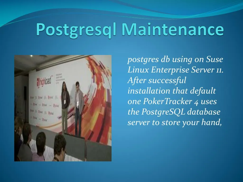 postgresql maintenance