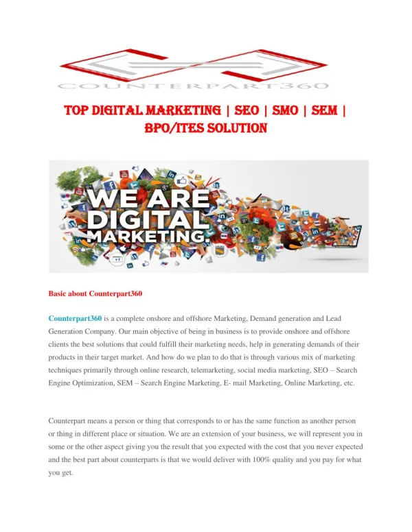 Digital Marketing Solution And Services 2015-2022
