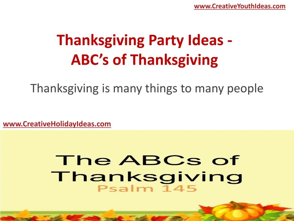 thanksgiving party ideas abc s of thanksgiving