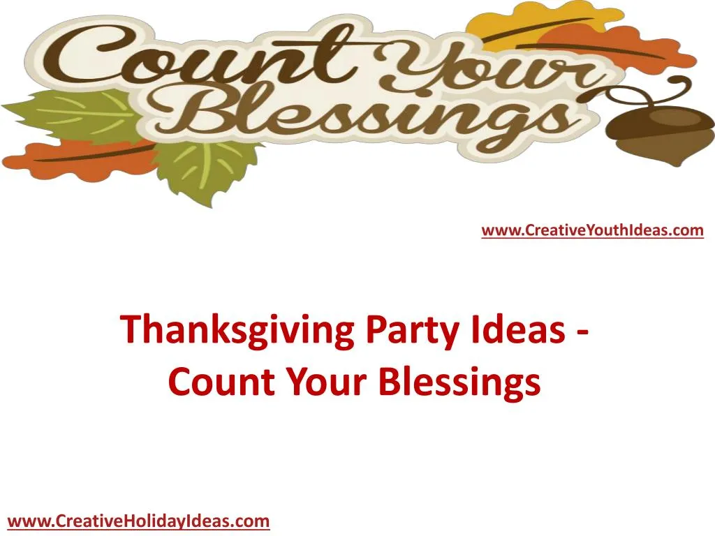 thanksgiving party ideas count your blessings