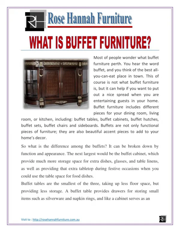 what is buffet furniture?