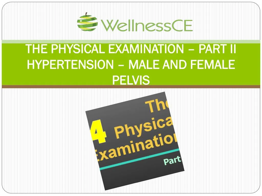 the physical examination part ii hypertension male and female pelvis