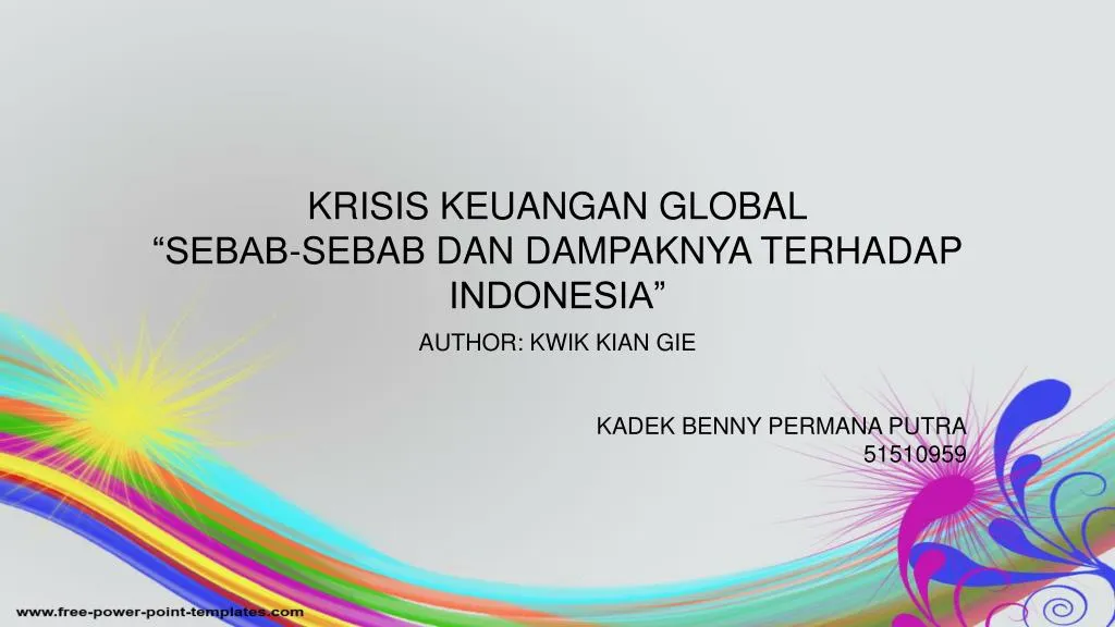krisis keuangan global sebab sebab dan dampaknya terhadap indonesia