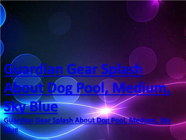 Guardian Gear Splash About Dog Pool, Medium, Sky Blue