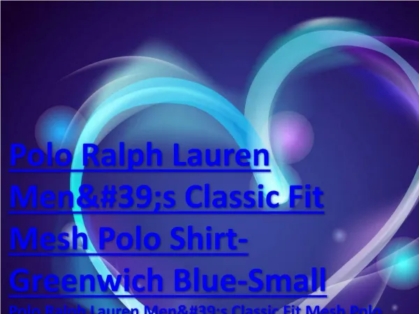 Polo Ralph Lauren Men&#39;s Classic Fit Mesh Polo Shirt-Greenwich Blue-Small