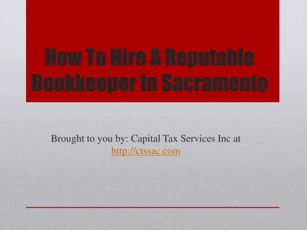 How To Hire A Reputable Bookkeeper In Sacramento