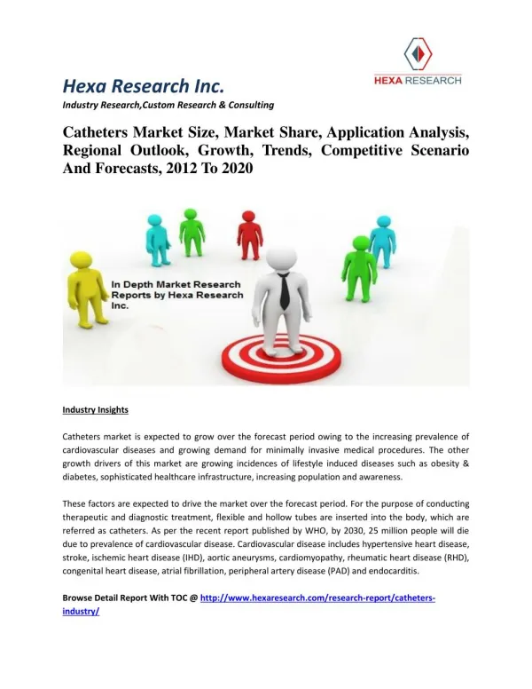 Catheters Market Size, Market Share, Application Analysis, Regional Outlook, Growth, Trends, Competitive Scenario And Fo