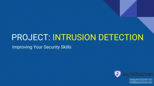 Project: Intrusion Detection