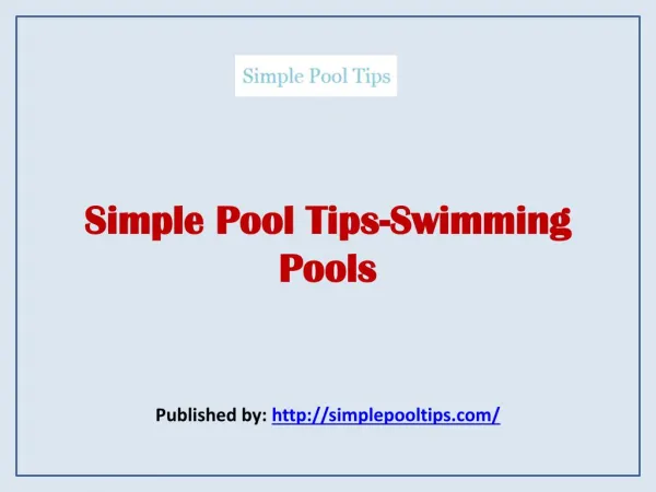 simple pool tips swimming pools