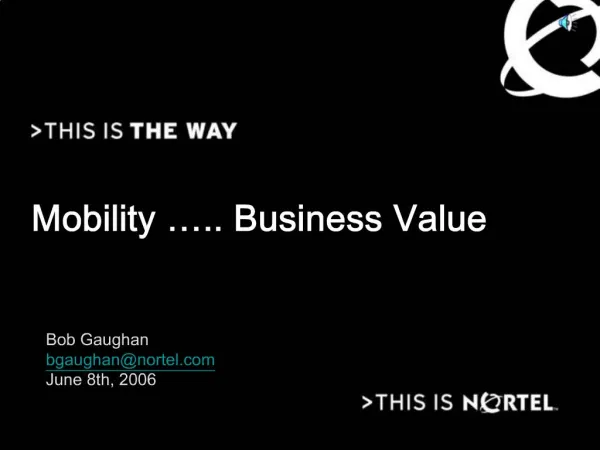 Mobility .. Business Value