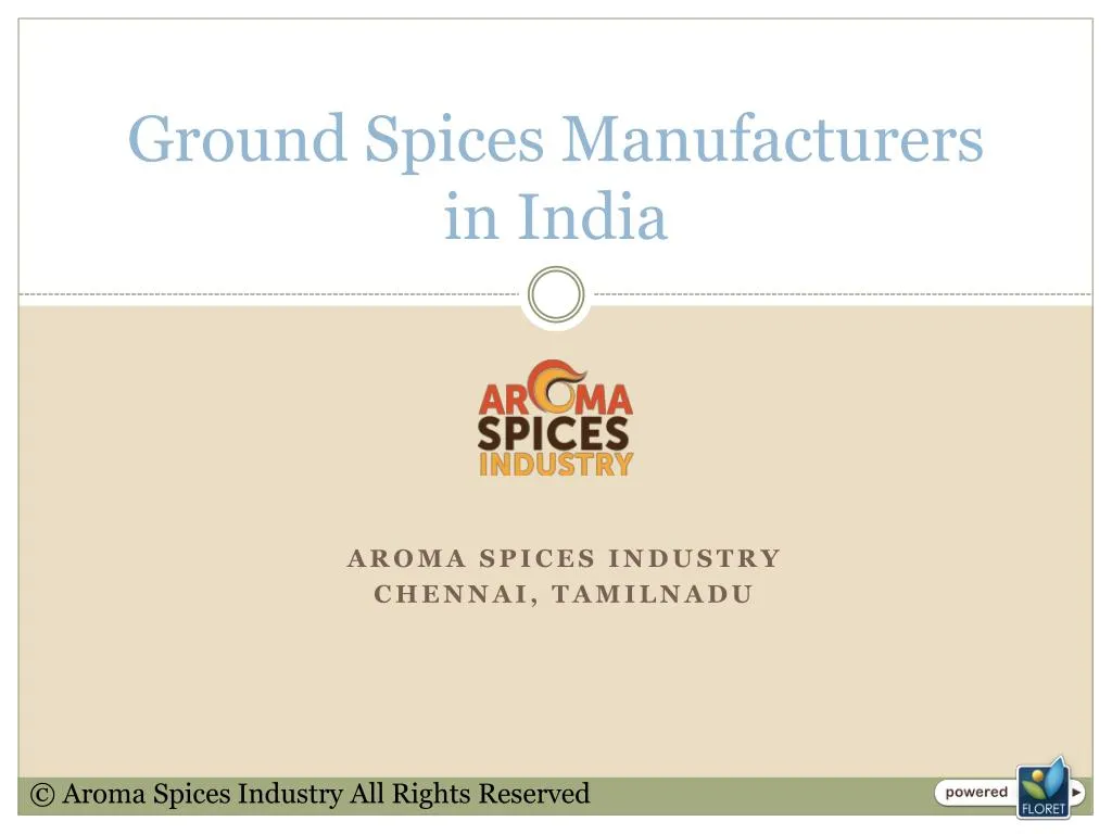 ground spices manufacturers in india