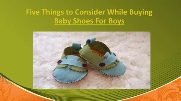 Five Things to Consider While Buying Baby Shoes For Boys