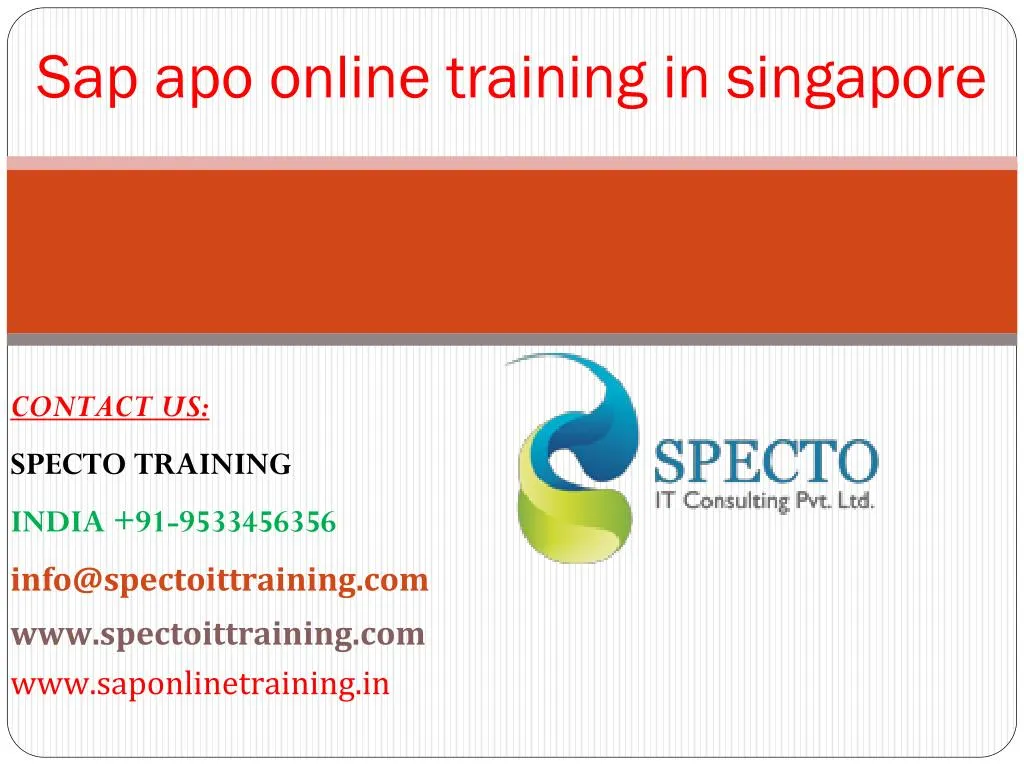 sap apo online training in singapore