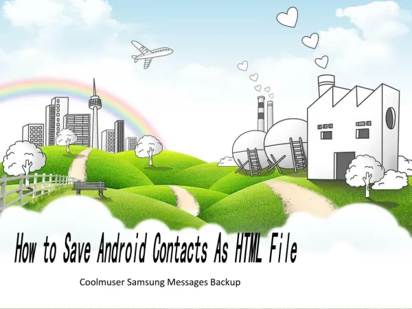 How to Save Android Contacts As HTML File