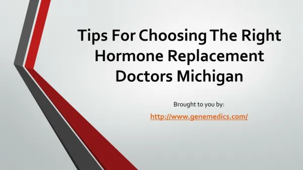 Tips For Choosing The Right Hormone Replacement Doctors Michigan