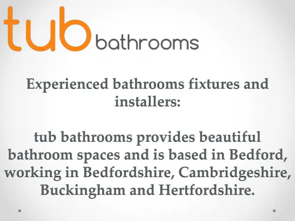 Bathrooms Services in Bedford and Milton Keynes