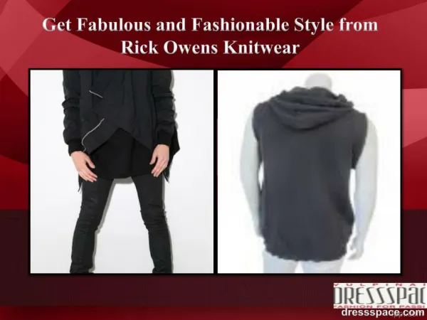Get Fabulous and Fashionable Style from Rick Owens Knitwear