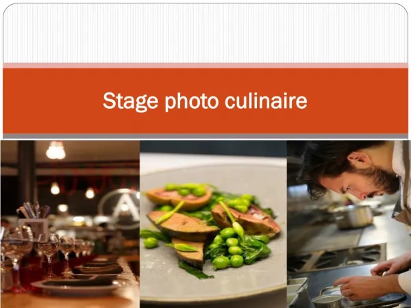 stage photo culinaire