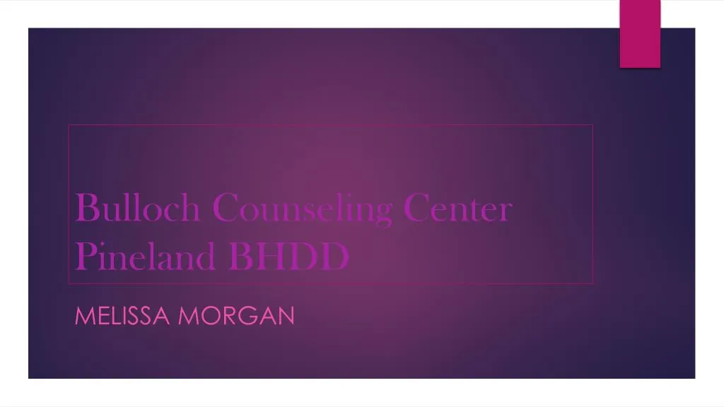 bulloch counseling center pineland bhdd