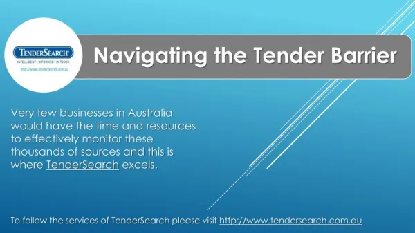 TenderSearch - Navigating the Tender Barrier