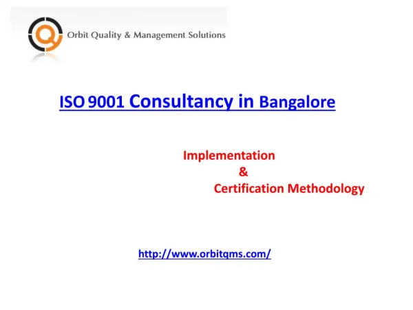 ISO 9001 Consultants in Bangalore