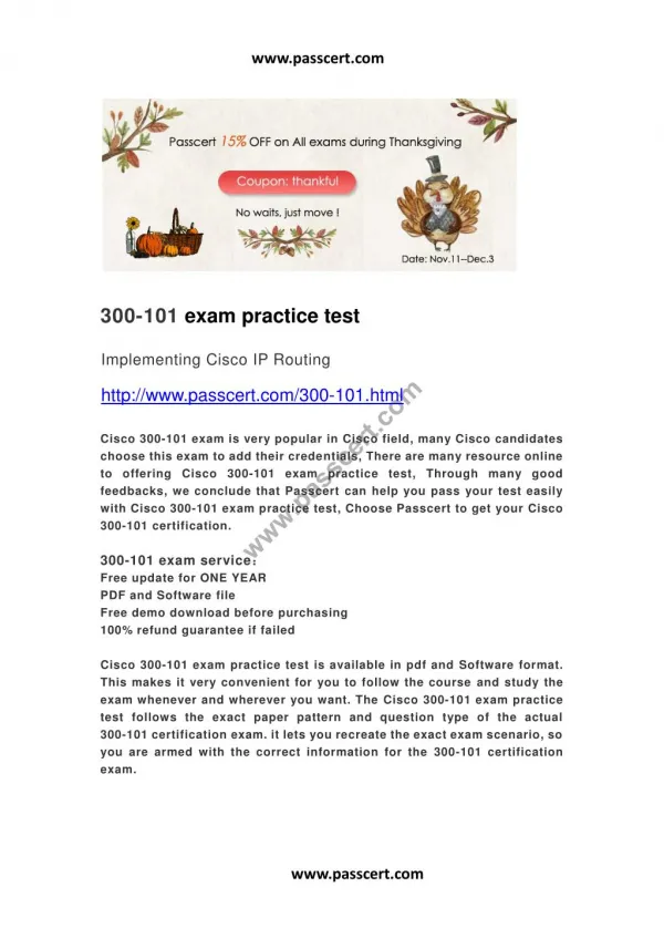 Cisco 300-101 practice test
